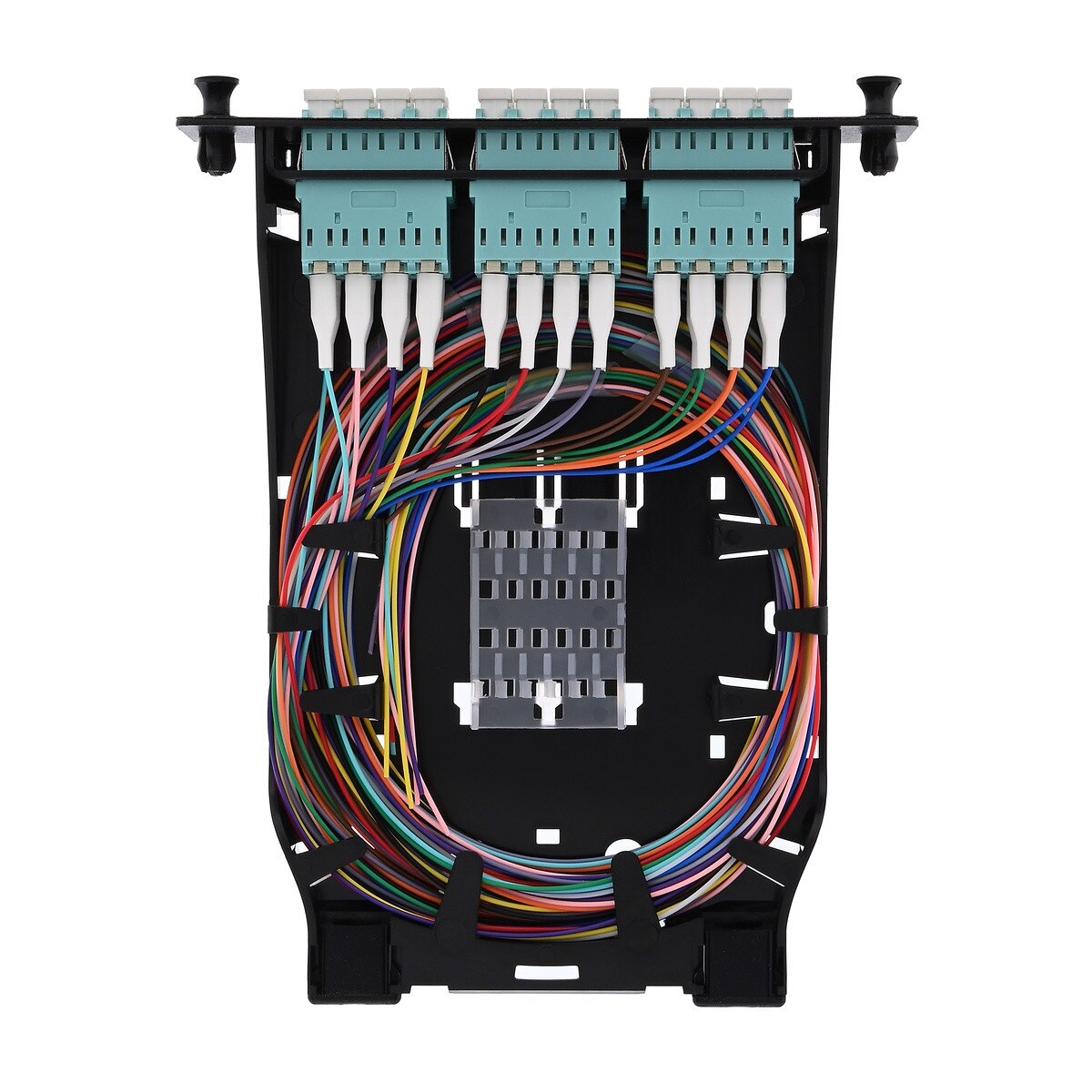 HD Splice Cassette, 24 Fiber, Quad, LC/UPC, 50 µm OM3, 1 m Pigtails 2